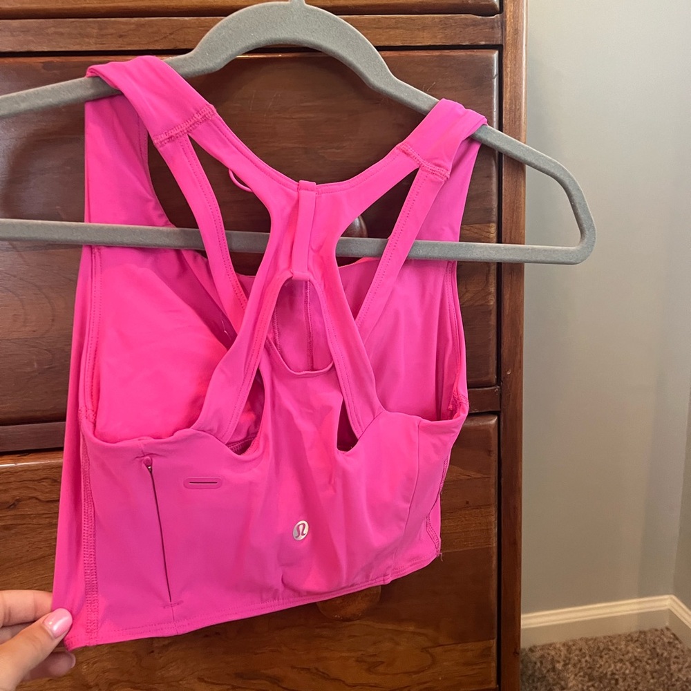 lululemon athletica Bright Pink Strappy Sports Tank